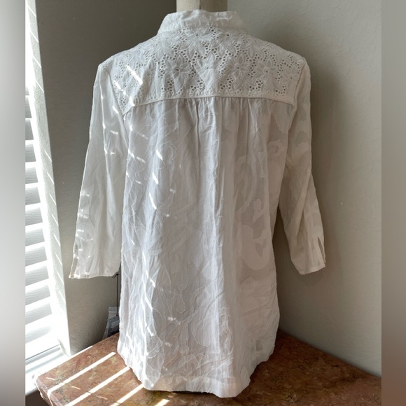 The Webster Miami At Target White Eyelet Tunic X-Large NWT - Picture 3 of 10